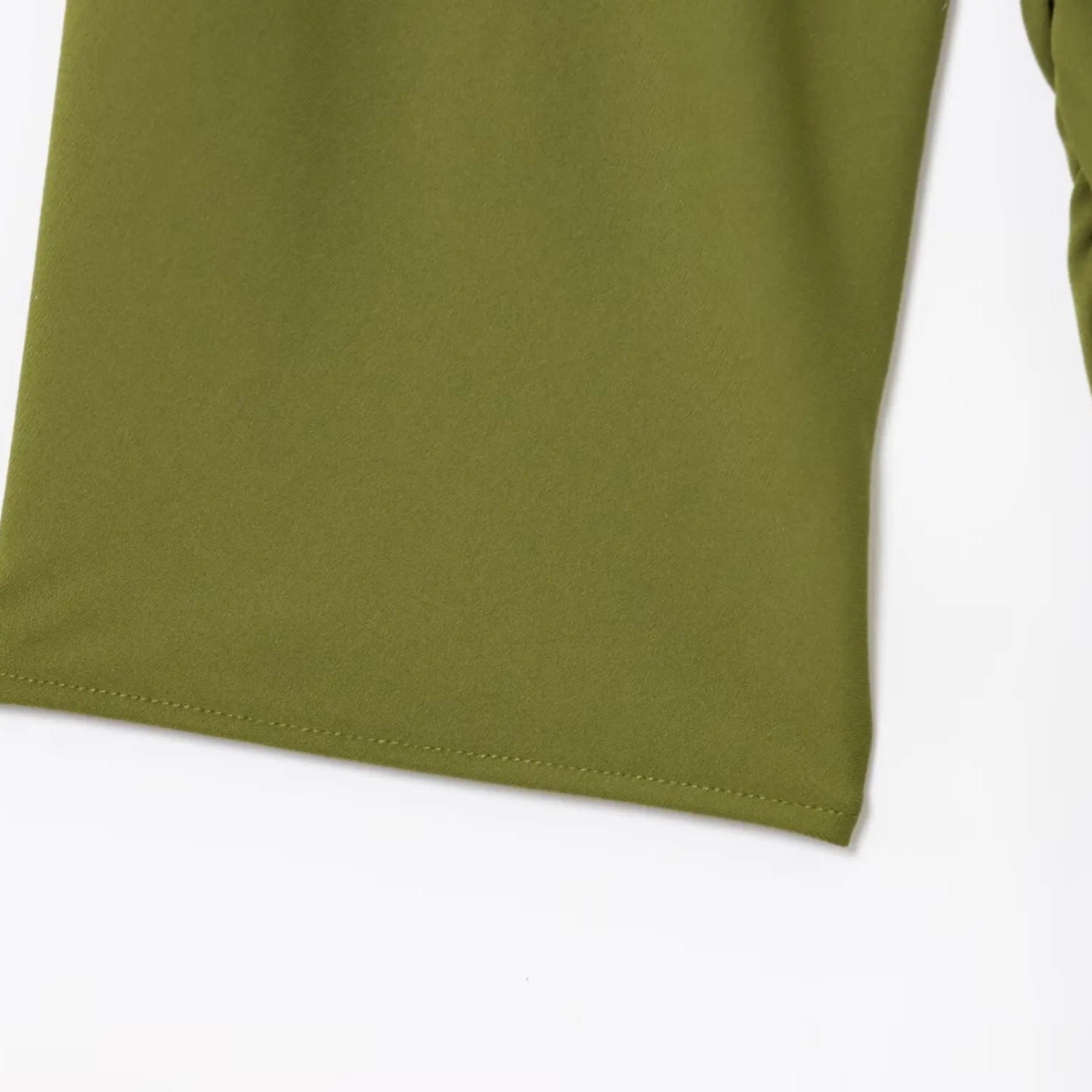 Isla | Green Long Dress with One-Shoulder Sleeve and Hollow Waist
