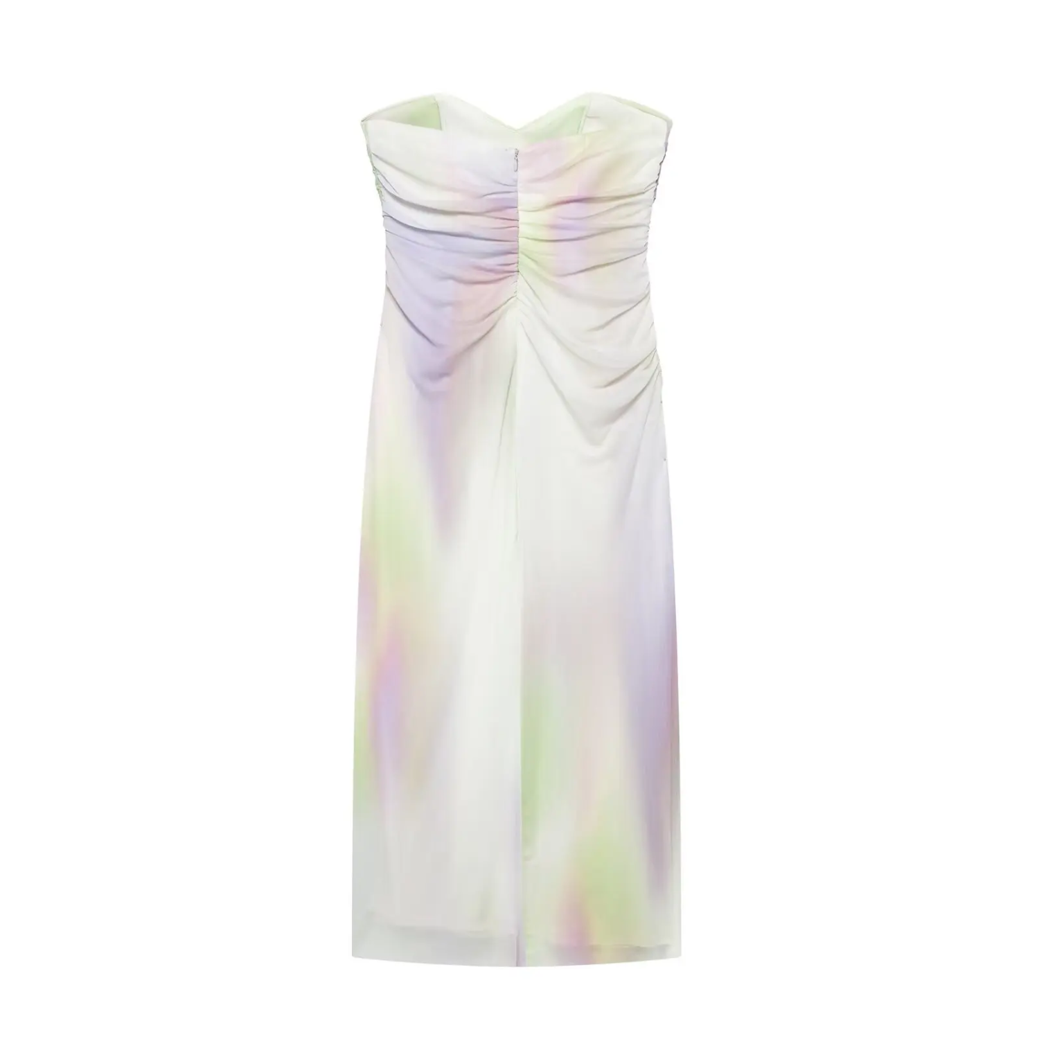 Zoe | Strapless Printed Tulle Long Dress with Back Zipper