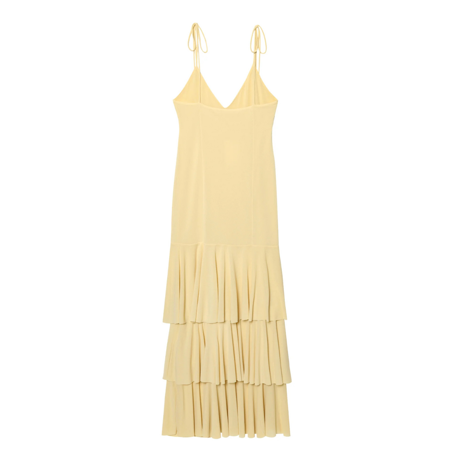 Chloe | Layered V-Neck Sleeveless Midi Dress with Slim Sling Fit