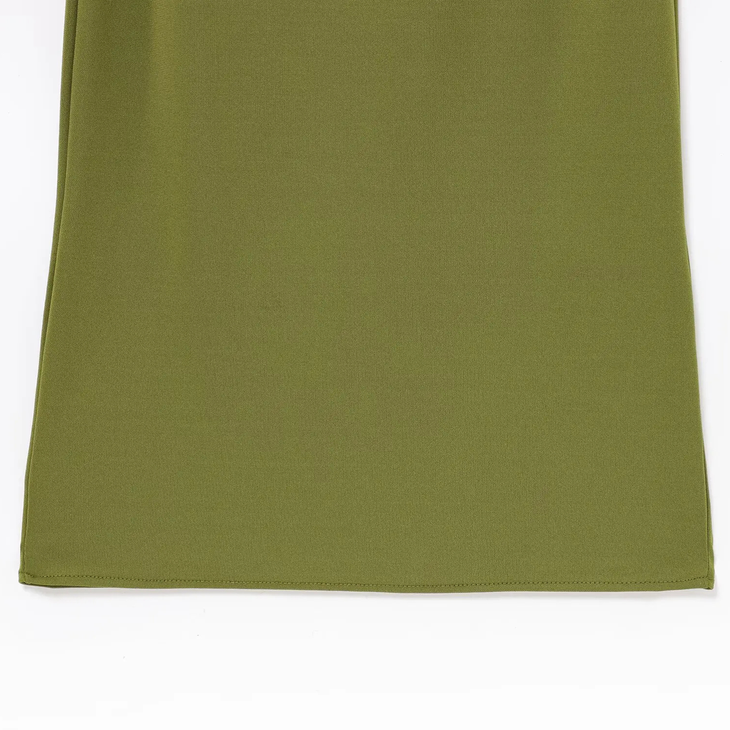 Isla | Green Long Dress with One-Shoulder Sleeve and Hollow Waist